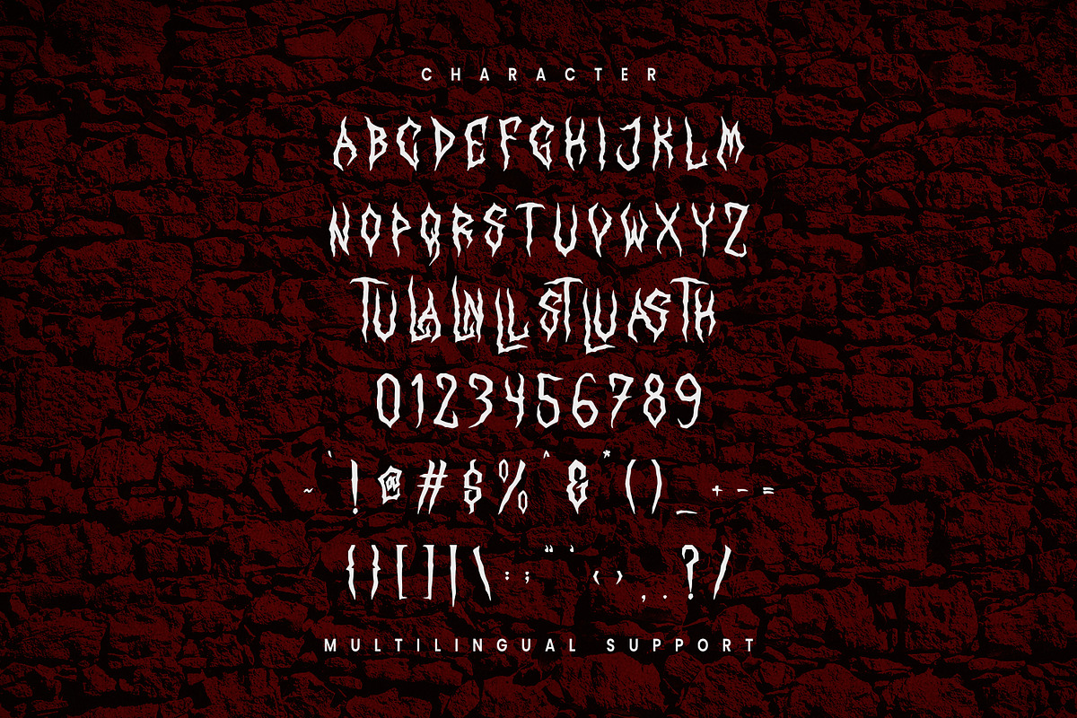 Helluthz Horror Display Font, a Handwritten Font by Maulana Creative (Photo 7 of 7)