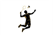 60 Badminton Player Smash Silhouette, a Person Illustration by Amazin_art (Thumbnail 26 of 26)