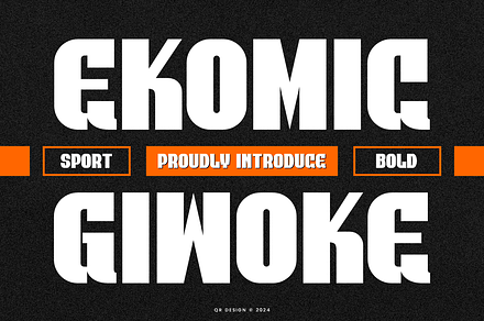 Ekomic Giwoke - Tall Condensed Font, a Sans Serif Font by QR Design Studio