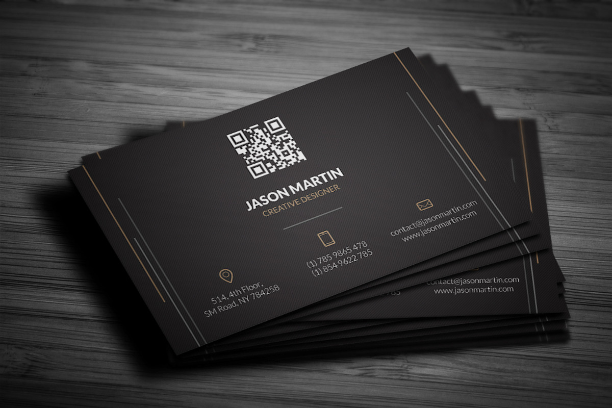 Creative Dark Business Card, a Business Card Template by bouncy (Photo 3 of 4)