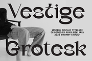 Vestige Grotesk Modern Typeface, a Serif Font by Ronny Studio (Thumbnail 1 of 13)