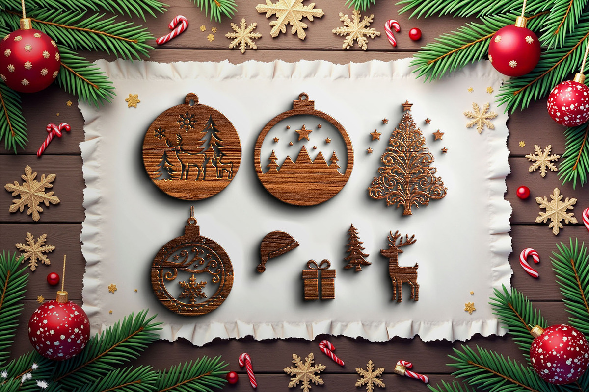christmas svg bundle, laser cut chri, an Illustration by musafir_fashion (Photo 1 of 16)
