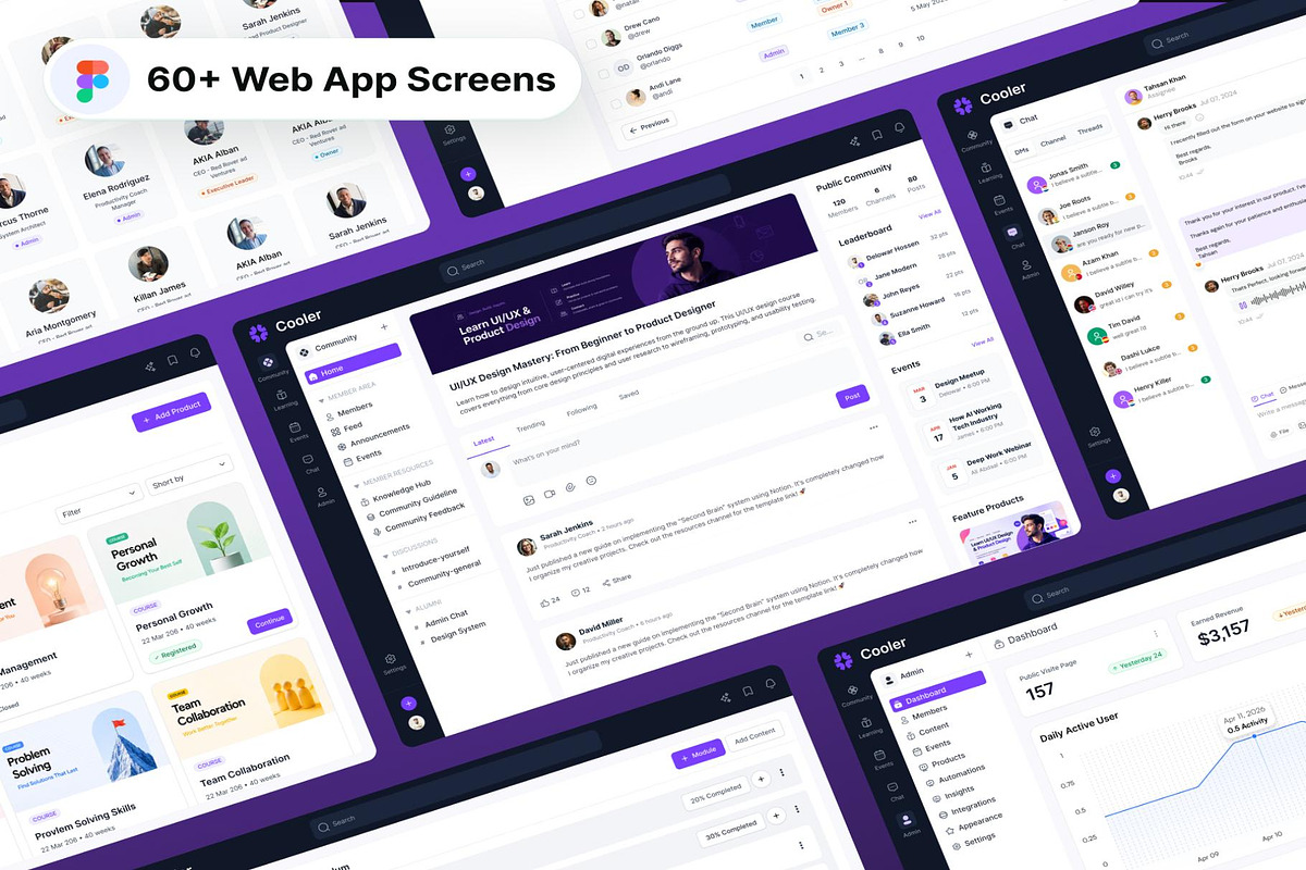 AI Community Learning UI Kits, an UI Kit Template by Lumina_ui_ux202 (Photo 4 of 5)