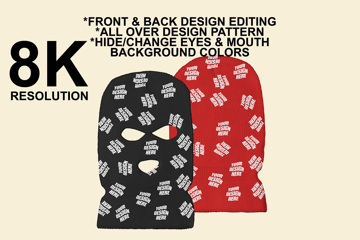 Balaclava Mockup, a Mask Mockup by Infinity Mockups (Photo 3 of 8)