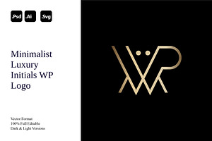 Minimalist Luxury Initials WP Logo, a Branding & Logo Template by Luxury Logos