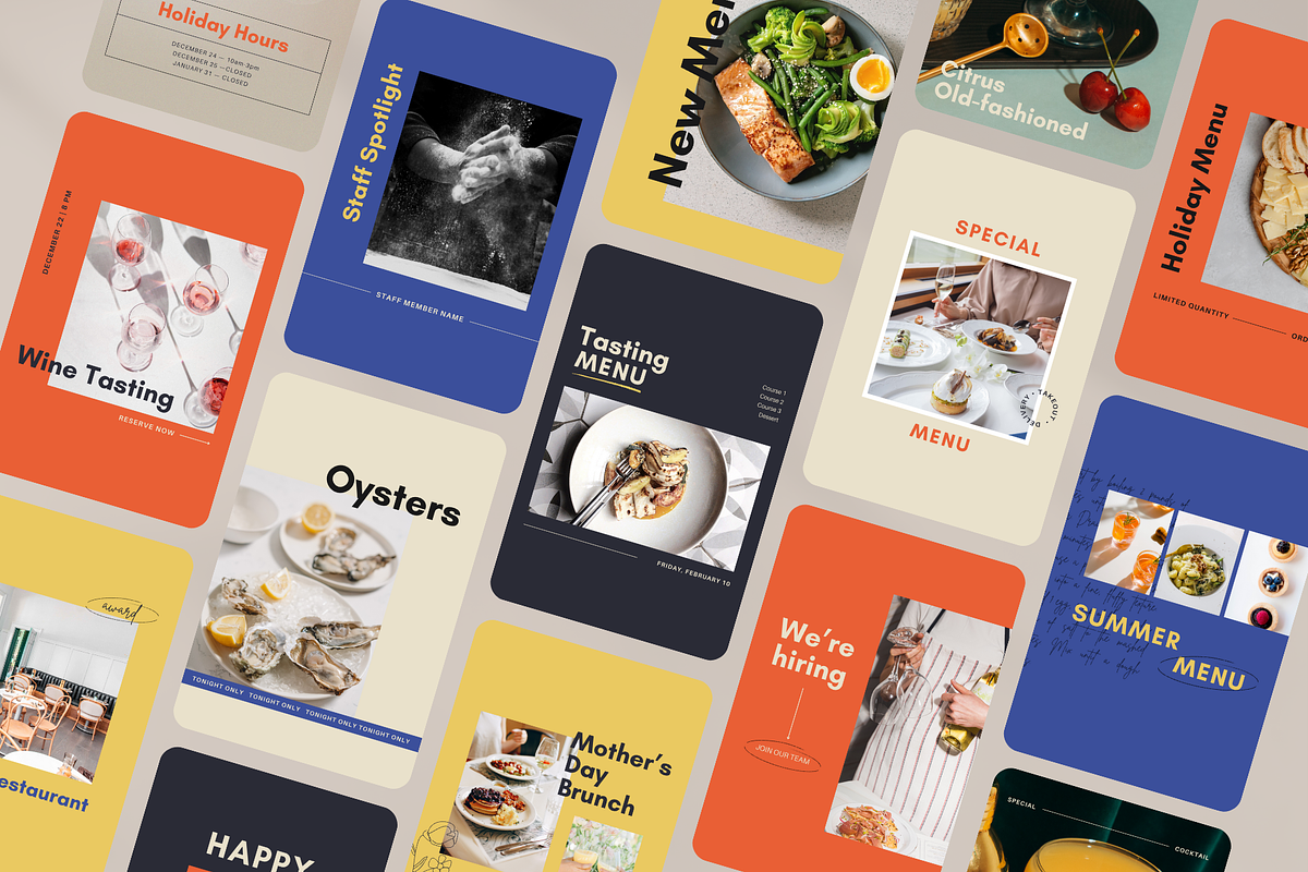 Restaurant Instagram Kit | Canva, a Social Media Template by Rose & Co. (Photo 3 of 8)