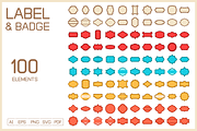 Label Badge and Premium Banners Set, an Object Graphic by Designfour (Thumbnail 1 of 7)