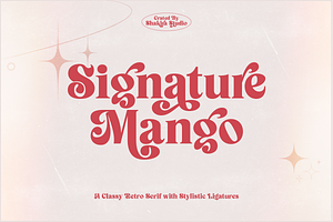 Signature Mango - Modern Retro Font