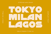 Strong Man Sans: Heavy Display Font, a Font by DeliFreshTypeCo. (Thumbnail 3 of 7)