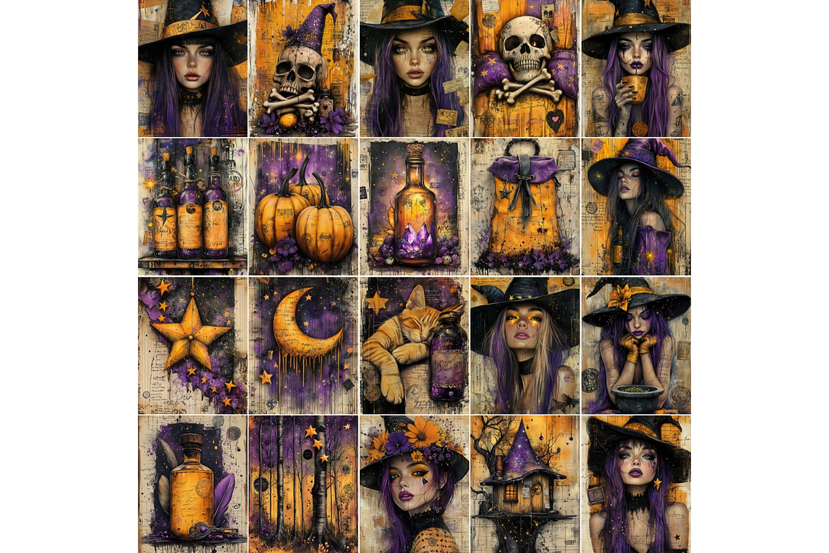 Witchy Junk Journal Printable Kit, a Seasonal Illustration by Nicole Branger Art (Photo 11 of 16)