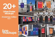 20+ Urban Poster Mockups Amsterdam, a Mockup by JuneMockups (Thumbnail 1 of 11)