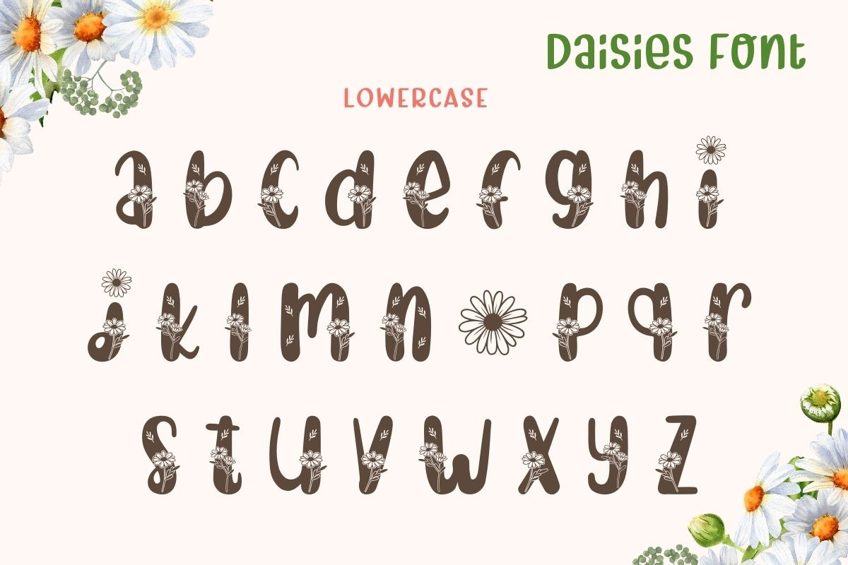 Daisies - Decorative Font, a Symbol Font by AnningArts (Photo 9 of 10)