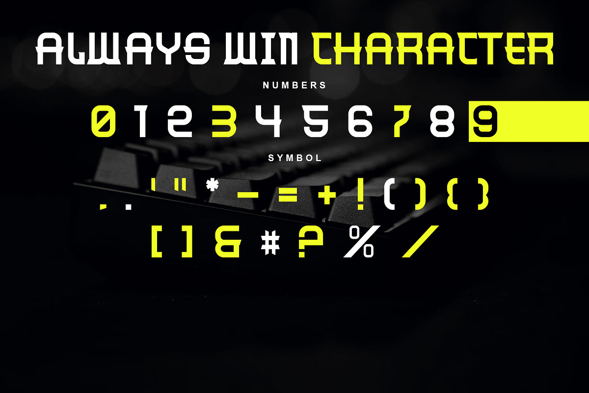Always Win, a Sans Serif Font by Hello Muh (Photo 4 of 5)