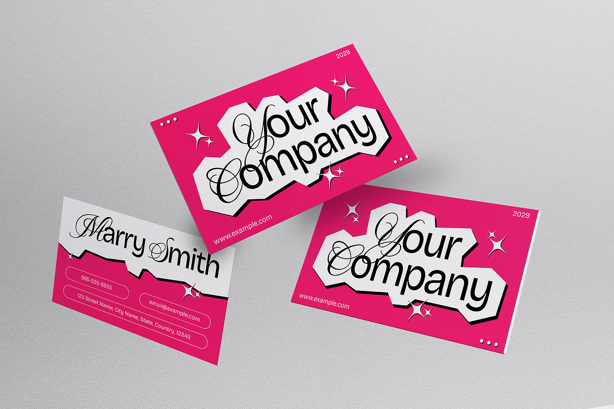 Pink Business Card, a Business Card Template by graphicook (Photo 1 of 3)