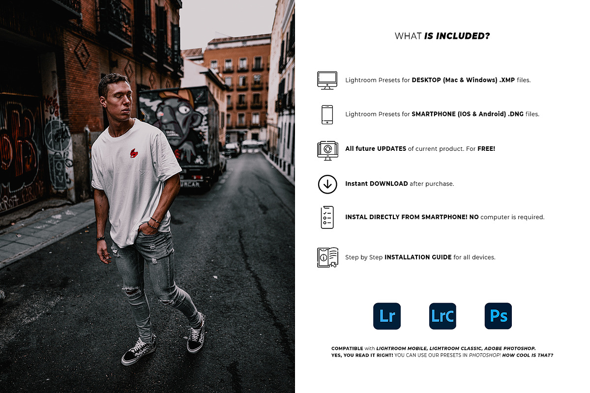 Luxury Black Lightroom Presets, an Action Add-On by Lavinsky Art Store (Photo 2 of 11)