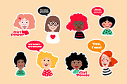 Girl Power, Diversity Pattern Design, a Pattern Graphic by Pia Kolle (Thumbnail 3 of 7)