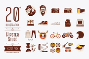 Hipster Stuff - Vector Pack, an Illustration by Revoltan Studios (Thumbnail 2 of 2)