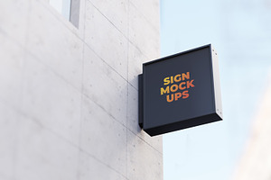 Square Sign Mockups