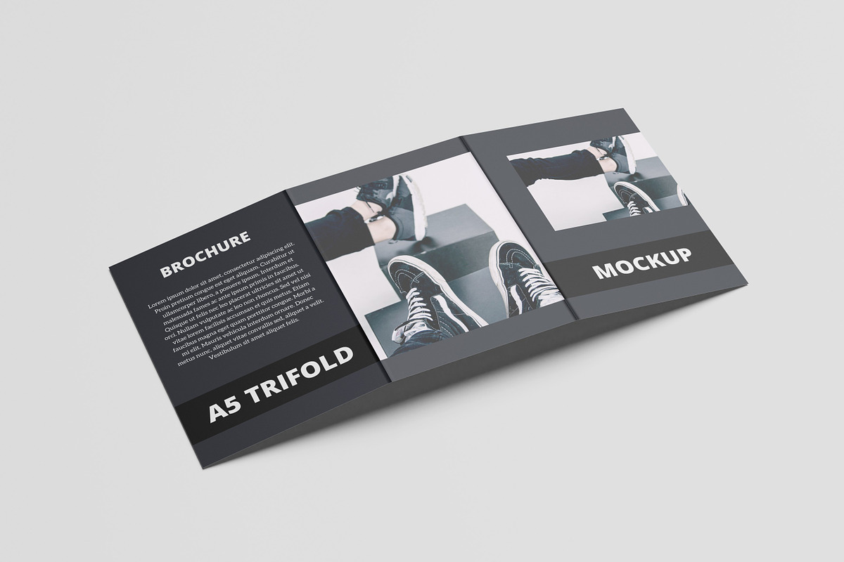 A5 Trifold Brochure Mockup, a Print Template by AKMAL STUDIO (Photo 7 of 10)
