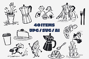 Hand Drawn Coffee Clipart Bundle, a Food Illustration by The Layered Art (Thumbnail 3 of 5)