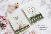 Watercolor Pine Trees & Lake, an Illustration by Yorda Studio (Thumbnail 6 of 13)