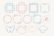 Hand Drawn Whimsy Embroidered Frames, an Object Graphic by Leila Divine (Thumbnail 5 of 12)