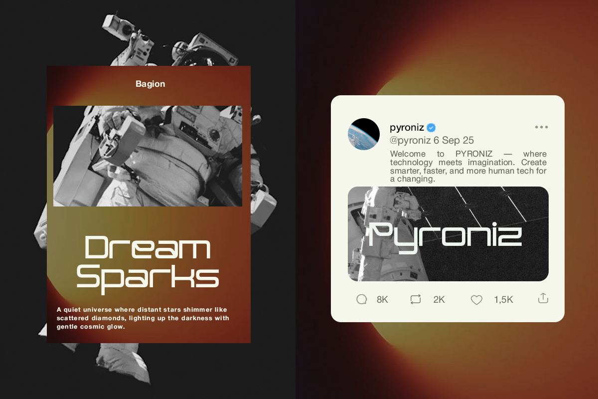 Bagion - Futuristic Tech Font, a Sans Serif Font by Pandeka Studio (Photo 4 of 9)