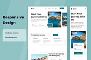 Travel Agency Website UI Kit, a Wireframe Template by INSPR STD (Thumbnail 3 of 6)