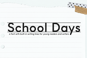 School Days Handwriting Lines Font