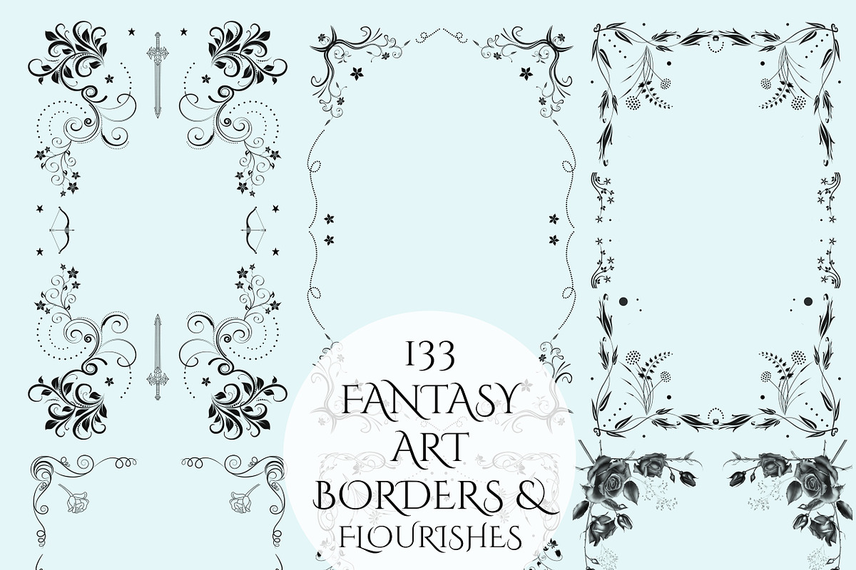 Fantasy Borders and Flourishes, a Graphic by Papaya (Photo 1 of 11)