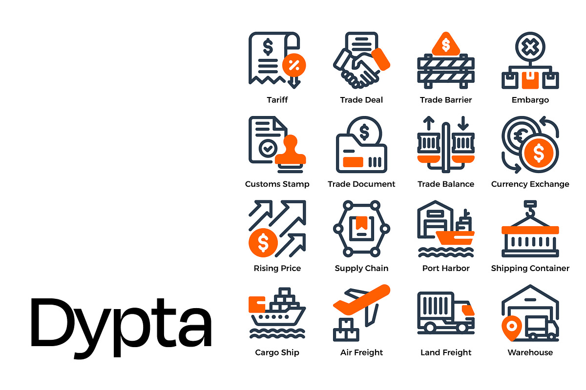 Global Trade Icon Set, a Duotone Icon by Eklip Studio (Photo 2 of 3)