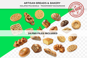 Artisan Breads & Bakery - PNG BUNDLE, an Object Graphic by Nurlan's shop
