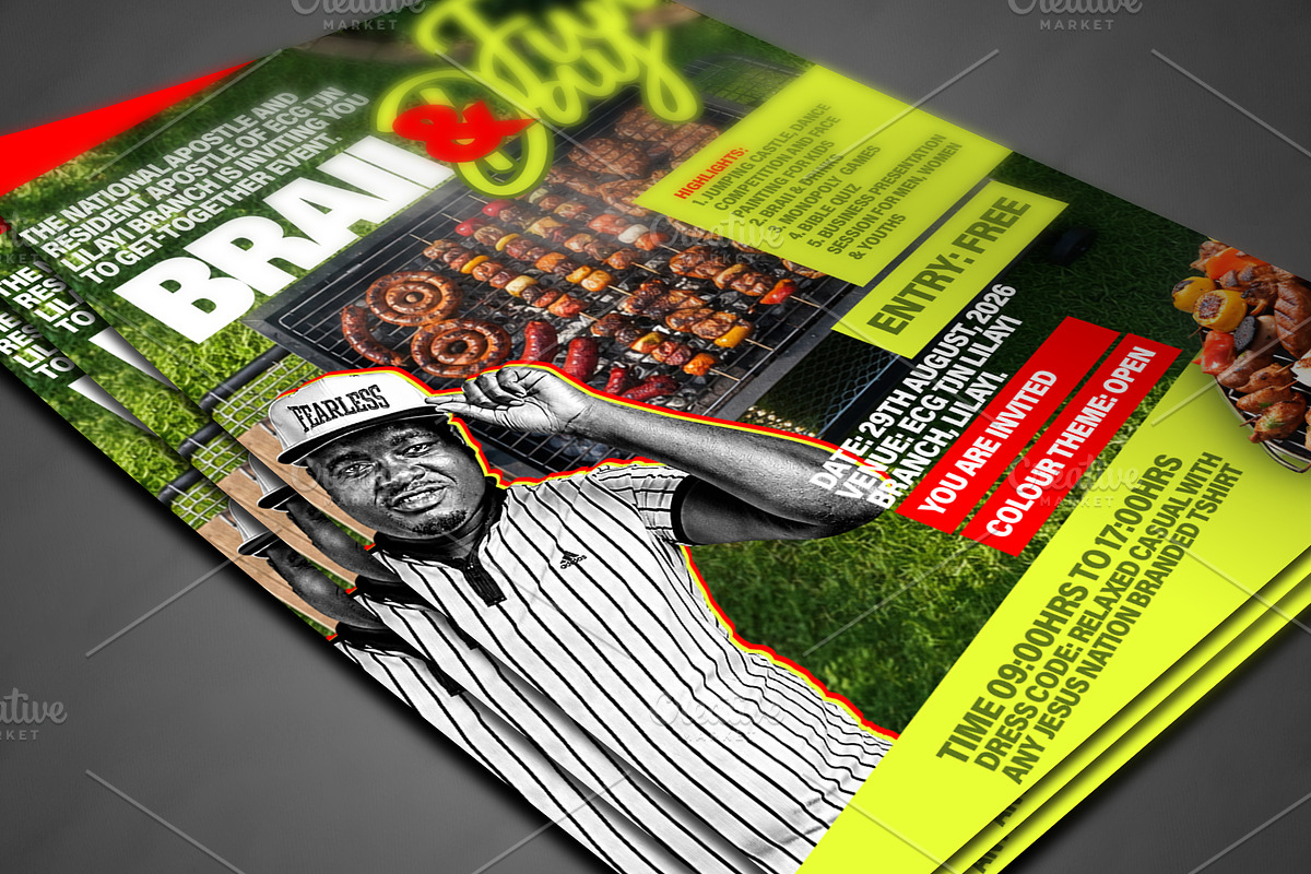 Church Braai & Fun Day Flyer Templat, a Social Media Template by church flyer templates (Photo 4 of 10)