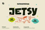 Jetsy; Playful Bold Display Font, a Sans Serif Font by Eko Bimantara (Thumbnail 1 of 11)