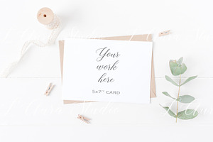 Wedding invitation mockup - Psd/Png
