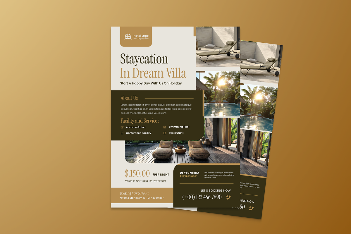 Luxury Villa Promotion Flyer, a Flyer Template by MMPixelCraft (Photo 1 of 5)