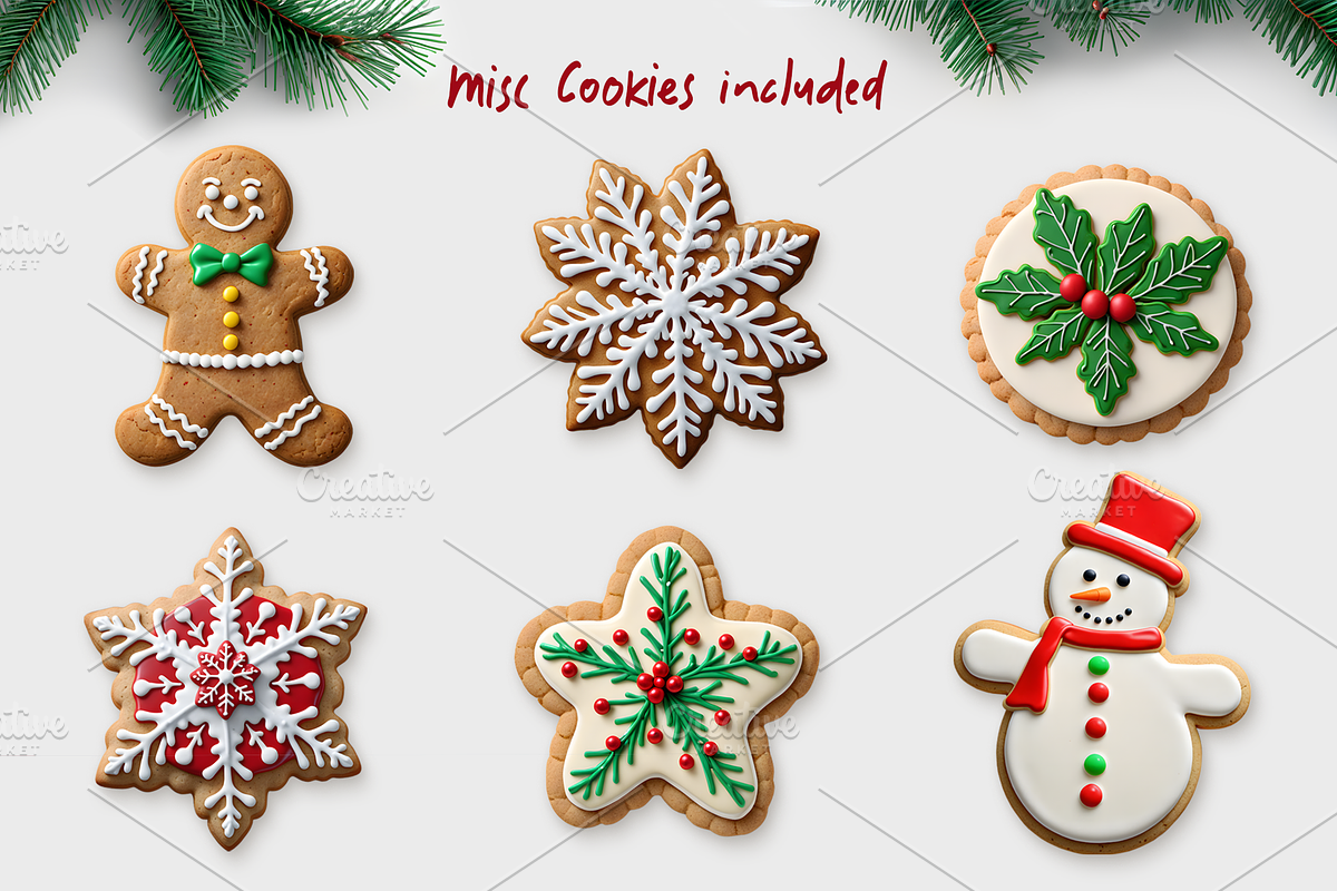 Christmas Alphabet Cookies - PNG, a Decorative Illustration by MP Vault (Photo 5 of 5)