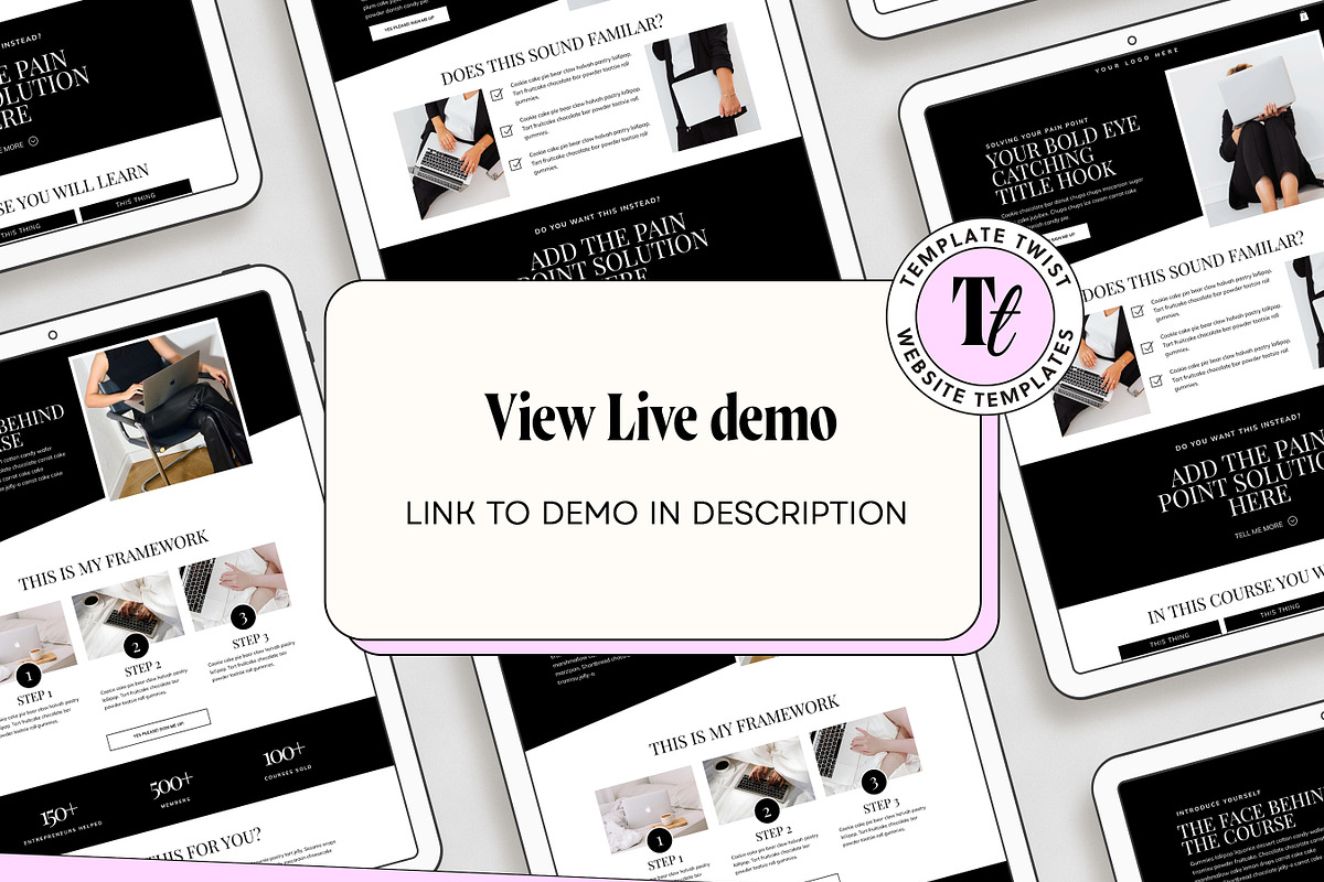Minimal Wix Sales Page Template, a Wix Template by Template Twist Shop (Photo 3 of 10)