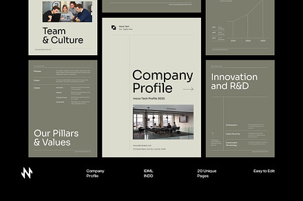 Modern Company Profile, a Brochure Template by Neermana