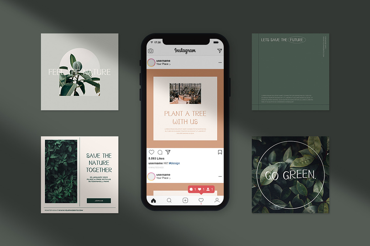 Ellery - Nature Social Media Pack, a Social Media Template by Neetlabs Studio (Photo 3 of 5)