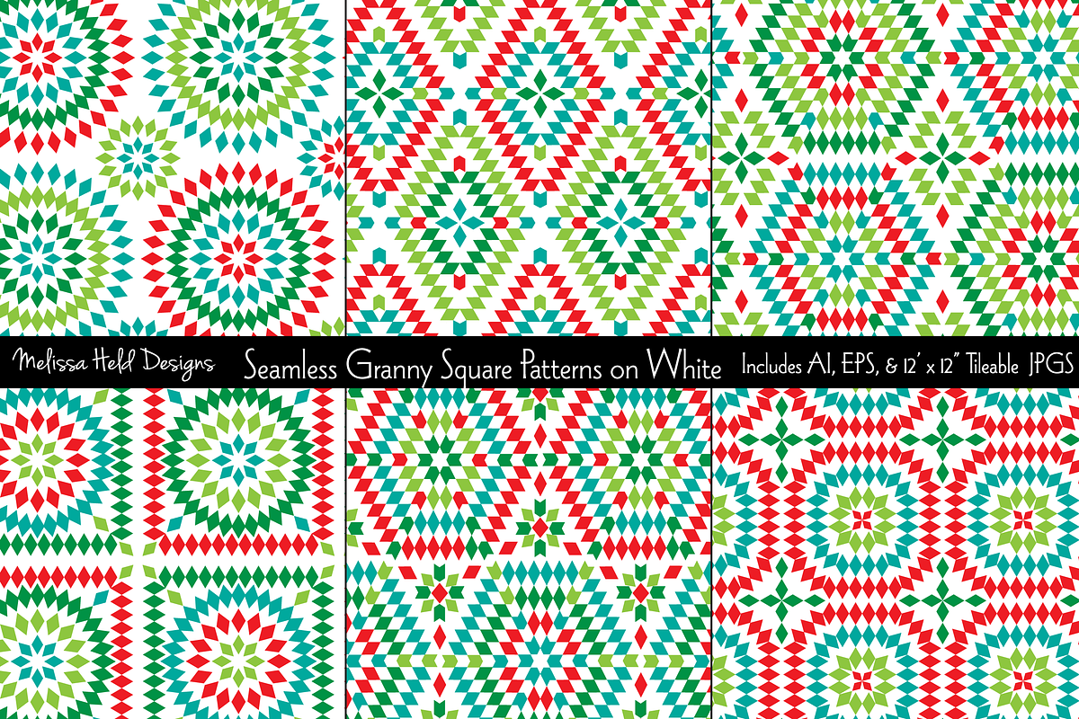 Seamless Granny Square Patterns