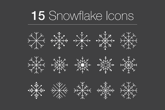 15 Snowflake Icons