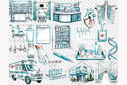 Medical Clipart Set | Nurse & Doctor, a Work Illustration by GlamArtZhanna (Thumbnail 7 of 8)
