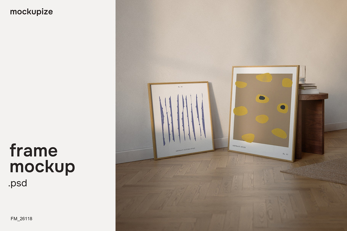 Square 2 Frame Poster Mockup, a Household Mockup by mockupize (Photo 1 of 7)