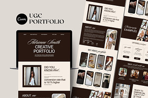 UGC Portfolio Canva Website Template