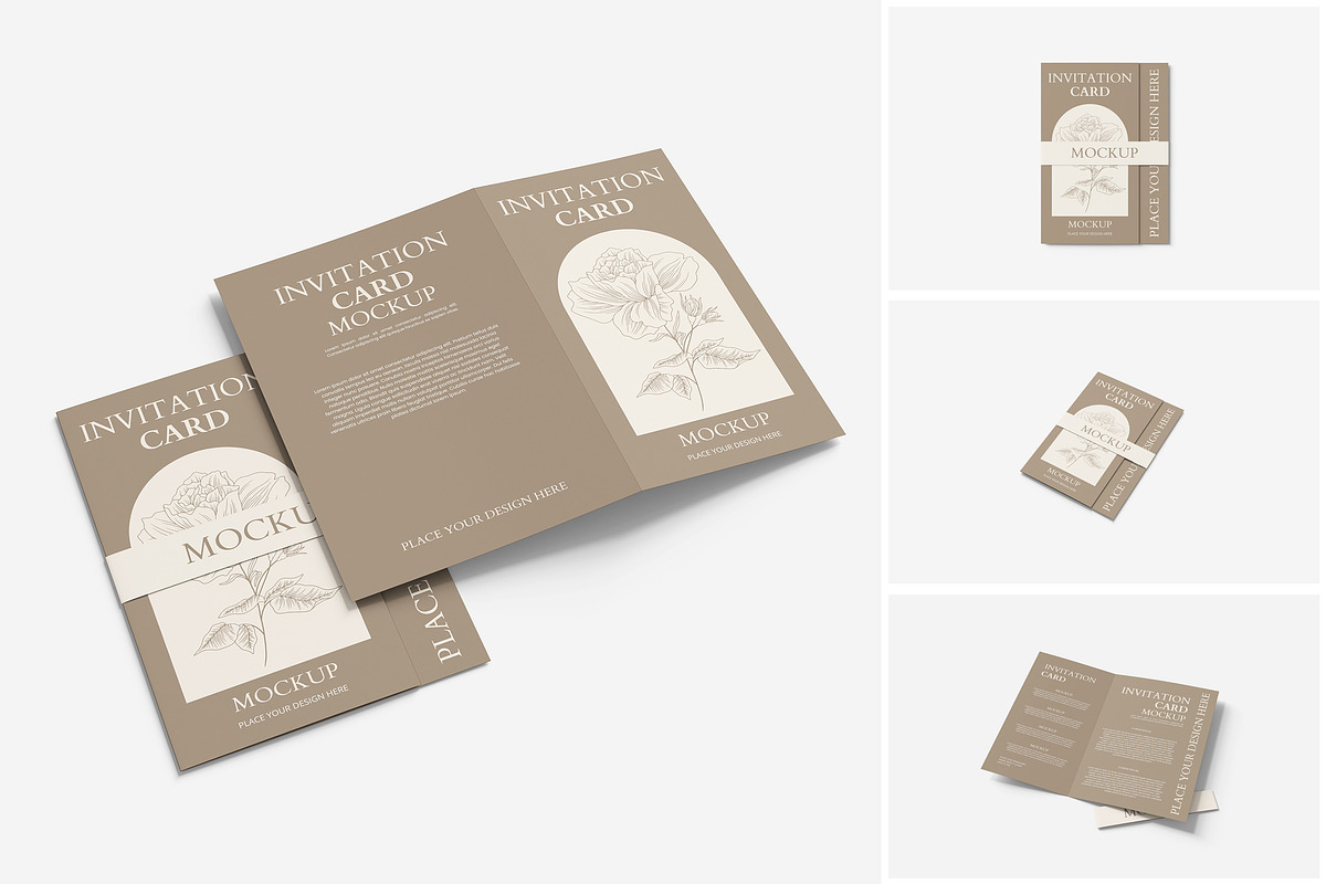 Invitation Card Mockup, a Product Mockup by MrLetters (Photo 1 of 5)