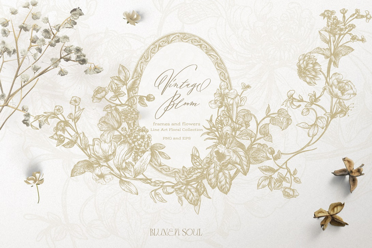 Ornamental Frames & Flowers, a Decorative Illustration by BlumenSoul (Photo 1 of 12)