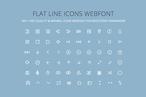 Flat Line Icons Webfont Bootstrap