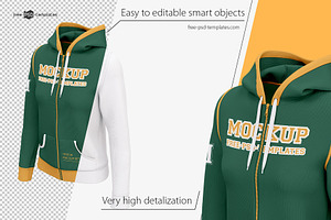 Womens Full-Zip Hoodie MockUp Set