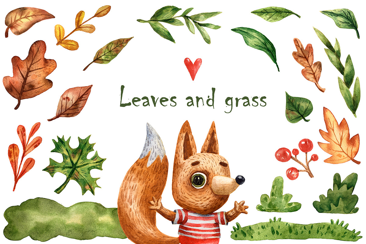 Forest Babies - Watercolor Set, an Animal Illustration by Mashamashastu (Photo 6 of 10)